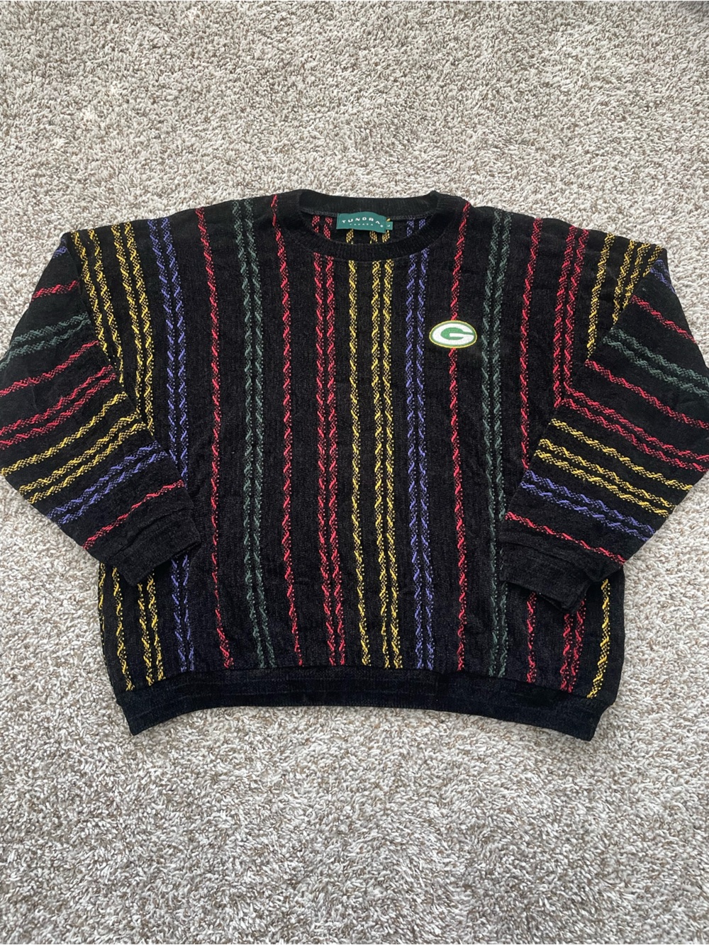 Vintage Tundra Canada Green Bay Packers Coogi Style Sweater Men’s Large